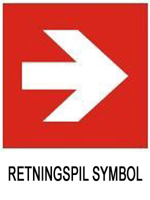 brandskilte - retningspil